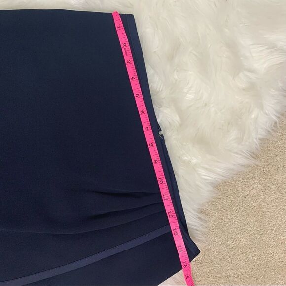 Ann Taylor Faux Wrap Navy Blue Skirt - Picture 5 of 8